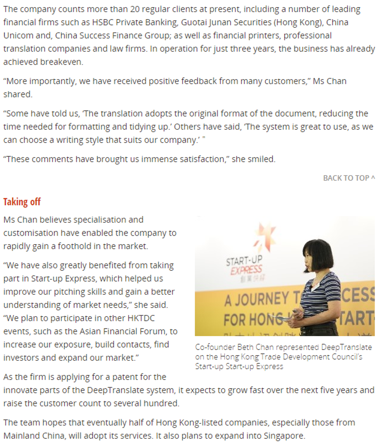 Interview reprint from HKTDC: “Age no issue for entrepreneurs”